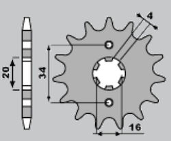 Pbr 263 15 Front Sprocket Yamaha Xt 125r X Junak 125 Steel Durable