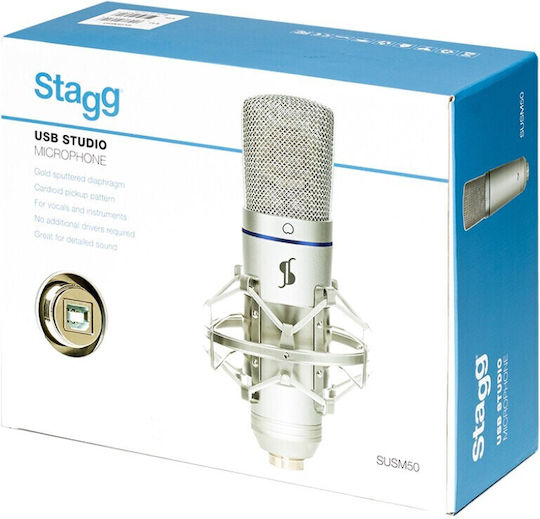 Stagg SUM50 Μικρόφωνο USB Shock Mounted για Φωνητικά