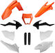 Polisport Комплект Пластмаси Ktm Exc 17 19 Оранжеви Бели Черни Здрави