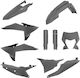 Polisport Plastic Kit Ktm Exc Xc 26 Gray Durable