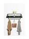 SteweHome Metal Wall Hanger 5 Hooks Black 70x30x30cm