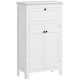 HomCom Badezimmerschrank 60x30x102.5cm Weiß