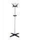 SteweHome Metallic White Coat Rack 29x29x170cm
