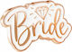 Pin Badge Bride Bachelorette Party Rose Gold
