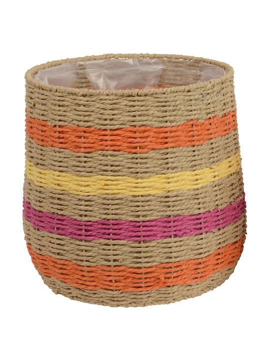 Kaemingk Papperrope Decorative Bamboo Basket Multicolour 33x33x30cm