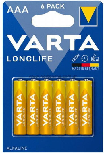 Varta Alkaline Batteries Long Life AAA Varta 6pcs