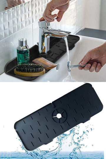 SteweHome Covoraș De Baie Din Lemn STE-034281-P34281 Negru 37x13,7 Cm