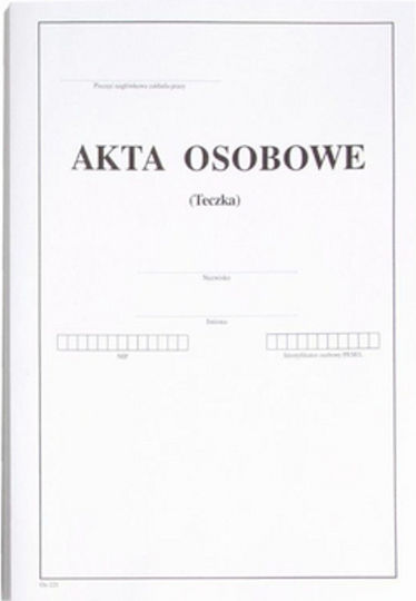 A4 White Personal File Folder Rexus Beniamin