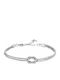 Luca Barra Women's Riviera Steel Bracelet with Zircon