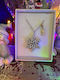 Silver Star Star Design Necklace Made of Silver Red