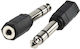 Audio Μετατροπέας 6.3mm male σε 3.5mm female Χρυσό