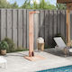 vidaXL Pool Shower 76x210 cm Brown