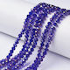 Кристалчета Тип Swarovski Сини Индиго-Иридисцентни Метални 8мм 62бр