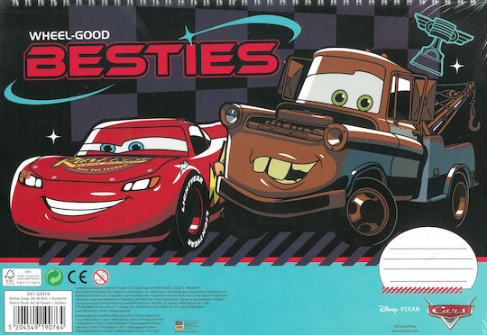Gim Блок За Рисуване 23x33 40 Листа Стикери Cars