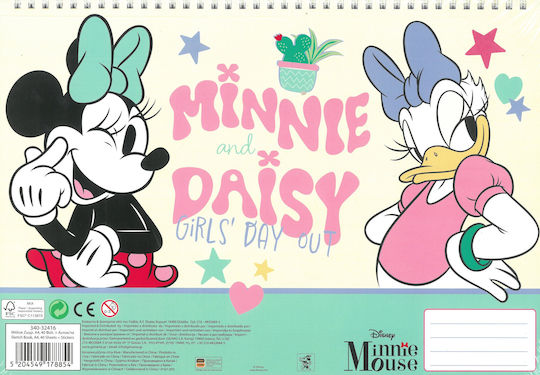 Gim Drawing Pad 23x33 40 Sheets Stickers Minnie