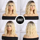 Aph Wig Wavy Blonde Hair Bangs Wig-515b
