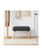 Stoff-Tabouret Mit Dunkelgrauem Stoff 60x40x45cm