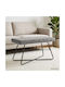 Samt Tabouret Bezogen Mit Hellgrau 80x40x45cm