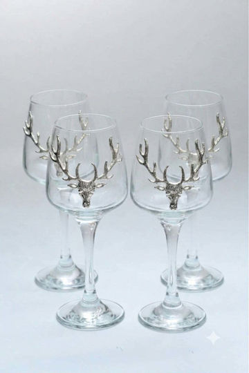 SteweHome SteweHome Glas Kelch Rotwein Silber 4 Stück