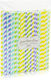 Paper Straws Shake Color Mix Stripes 8x252mm 200 Pcs