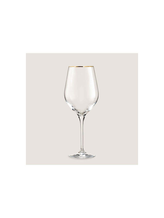 SteweHome Glass for White and Red Wine Made of Glass in Red Colour 500ml