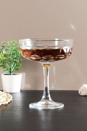 SteweHome Комплект Чаши Martini / Коняк / Brandy / Коктейл Стъклени Бели 235мл 4 Броя