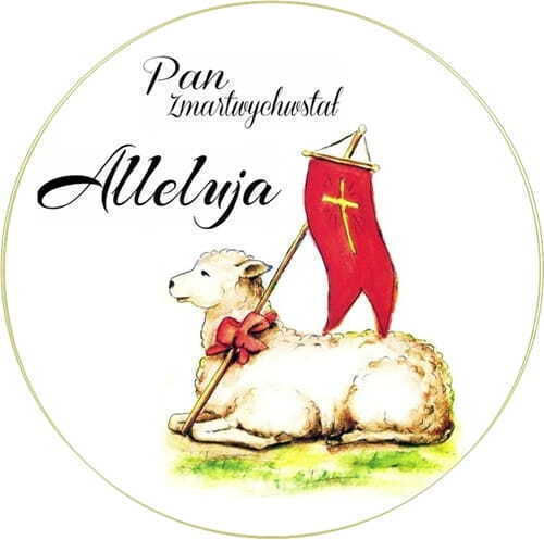 Easter Lamb Cake Wafer Alleluja Easter 20cm