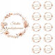 Sweet Thank You Stickers Boho Leaves Decoration Communion Wedding 50mm 10pcs