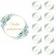 Sweet Thank You Stickers Eucalyptus Boho Leaves Communion 50mm 10pcs