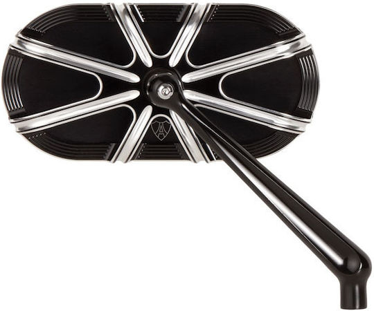 Arlen Ness Десен Огледало За Мотоциклет Harley Davidson Други Мотоциклети Черен 10-gauge Caged Mirror Right Hand Black