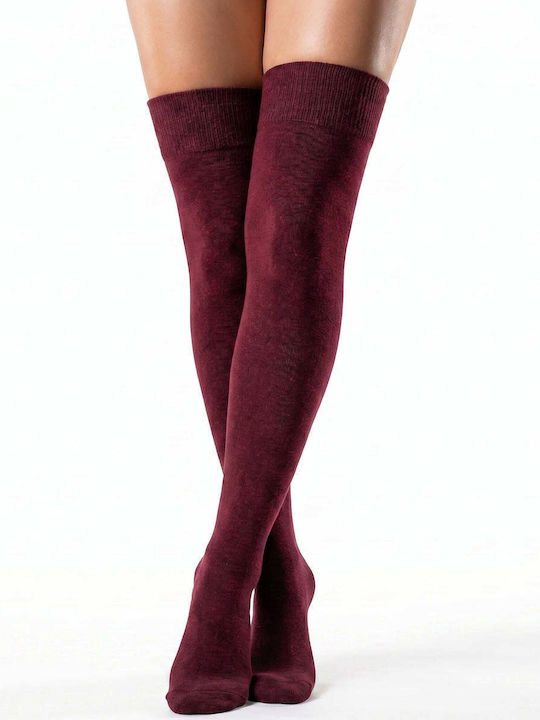 Dimi Socks Γυναικείες Κάλτσες Μπορντο