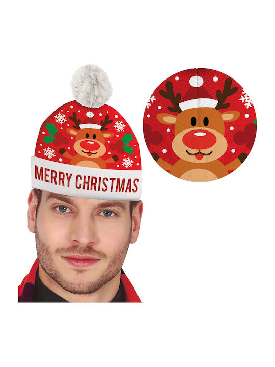 Winter Christmas Hat Pompon Reindeer Rudolf Christmas Star