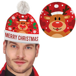 Winter Christmas Hat Pompon Reindeer Rudolf Christmas Star