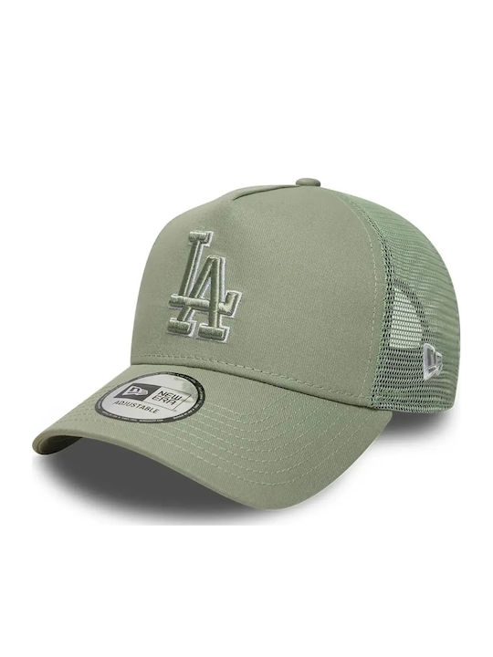 New Era La Dodgers Mlb Outline Pastel Green 9forty E-frame Trucker Adjustable Cap 60856371