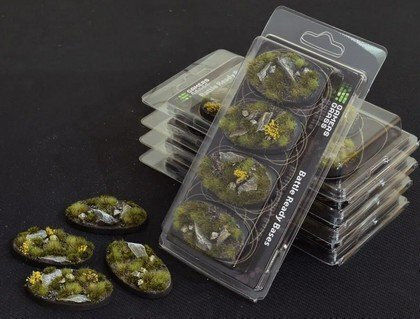 Gamers Grass Gamers Grass Bases Oval Highland 60 Mm 4 Pcs