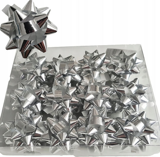 Selbstklebende Rosetten 5 Cm Silber 24 Stück 1 Packung