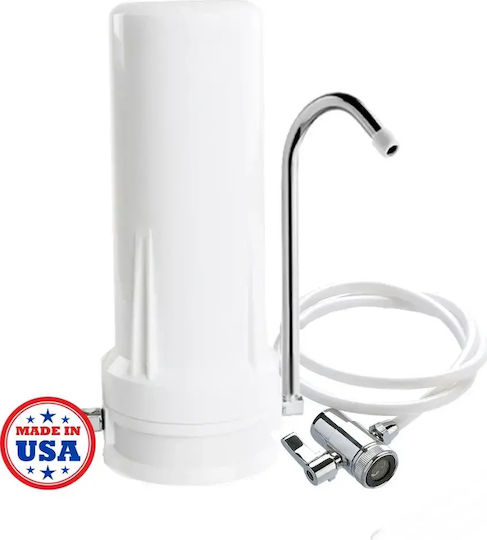USA Tech Ct-10 Single Countertop Water Filtration System with Replacement Filter WFI0441