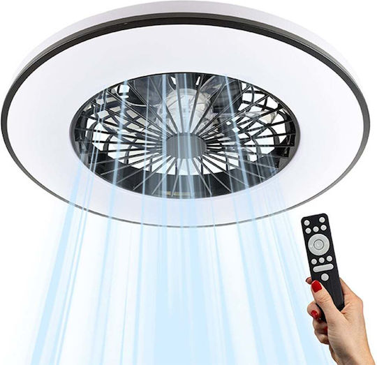 123led Deckenleuchte 48,5cm mit Licht Schwarze