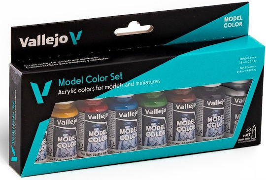 Acrylicos Vallejo Σετ Χρώματα Μοντελισμού 18ml 8τμχ