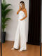 High Rise Women's Jeans Pants in Loose Fit White