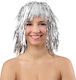 Silver Foil Wig 1 Pc