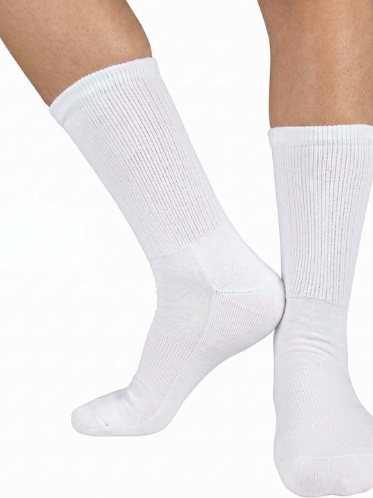 Dimi Socks Μπασκετικές Κάλτσες Λευκές 1 Ζεύγος