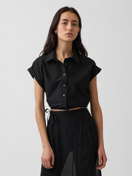GAP Дамска Риза С Дълъг Ръкав Black