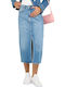 Denim Midi Skirt Medium Blue Denim