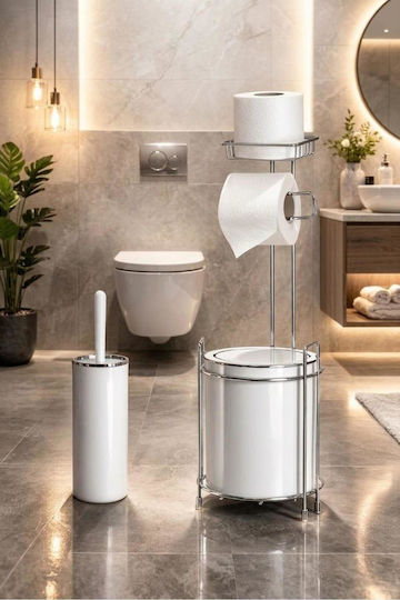 SteweHome Set Accesorii Baie Plastic Alb 2 Bucăți