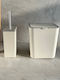 SteweHome Plastic Bathroom Brush and Trash Can Set 6l Beige