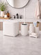 SteweHome Plastic Bathroom Brush and Bin Set 5l White