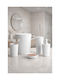 SteweHome Bathroom Accessory Set Plastic White 5 Pieces