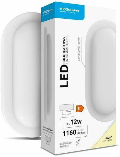 Modee Lighting Στεγανό Επιτοίχιο Εξωτερικό Φωτιστικό LED 12W