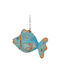 Synchronia Hanging Handmade Blue Wall Decor Made of Metal 13x2.5x12cm